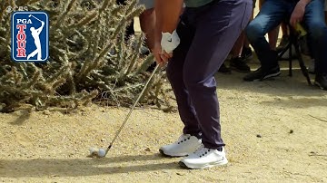 Jon Rahm’s prickly par save after drive near cactus at WM Phoenix Open