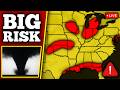 🔴 BREAKING TORNADO THREAT COVERAGE - Tornadoes Possible With LIVE Storm Chasers...
