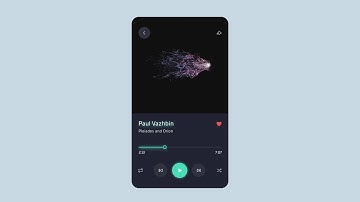 Media player UI design + animation & particle effects