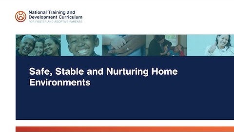 NTDC Classroom: Creating a Stable, Nurturing and Safe Home Environment – FOSTER: Clip #1