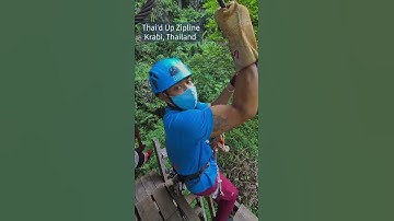 Bow shows us how to properly zipline. Watch until the end 🤣 #shorts #viral #travel #vlog #how