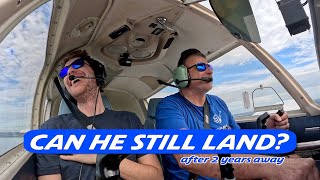 2 Years Of No Flying.. Can He Still Land? | PA28