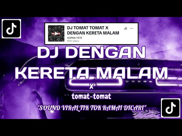 DJ TOMAT TOMAT X DENGAN KERETA MALAM KU PULANG SENDIRI • VIRAL TIKTOK RAMAI DICARISOUND sopanyeete class=
