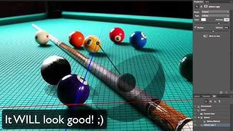 Photoshop CS6  3D Pool Ball Composite   YouTube