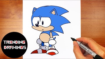 How To Draw FNF MOD Character - Spinning my tails Sonic Easy Step by Step