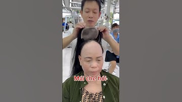Mái dán che hói làm từ tóc thật #wigs #tocdai #tócgiả #hairstyle #tocgiatrung #tocgiasieudadau #hair