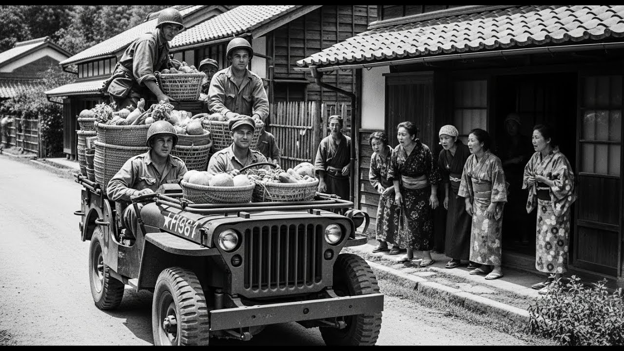 Japanese Shocked as American GIs Used Their Jeeps to Help Local Farmers