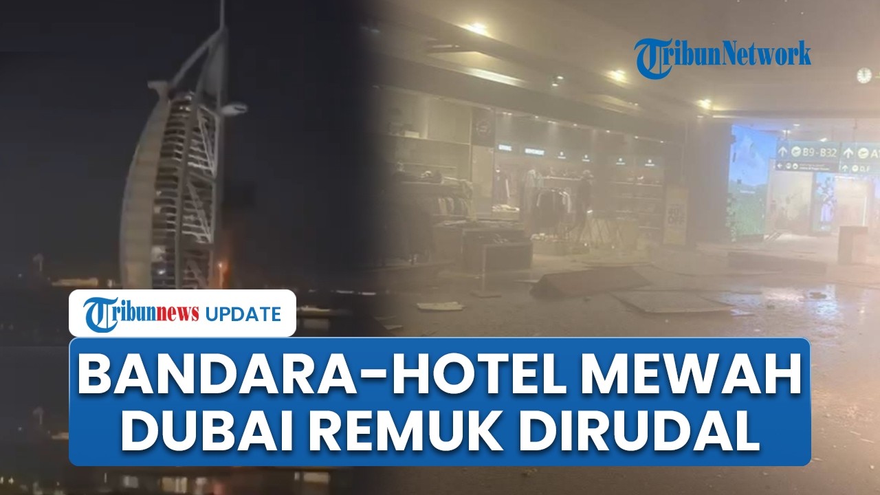 137 Rudal dan 209 Drone Iran Hantam UEA! Bandara Tersibuk Dubai Remuk Terkena Ledakan, Situasi Keos