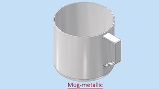 Mug metallic (Video Tutorial) Autodesk Inventor