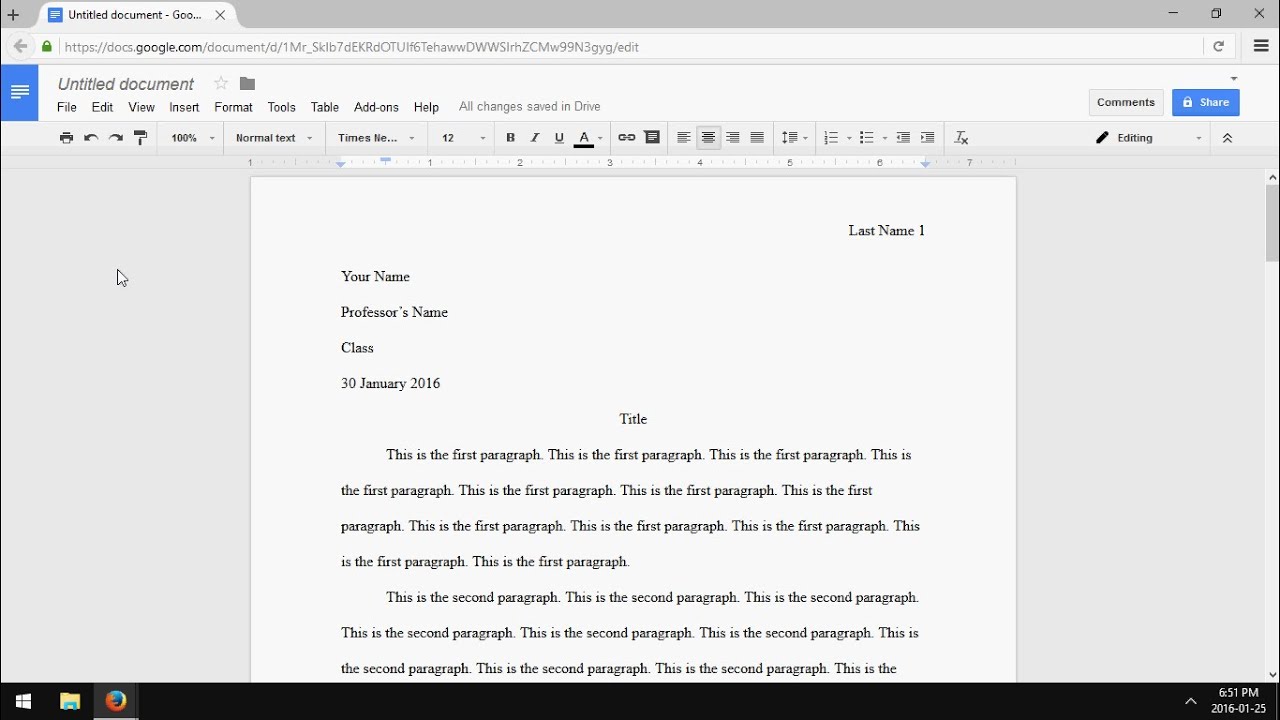 how to make essay on google docs