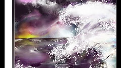 Abstract Art Painting/ Ocean Waves/ Krita Digital Art/ Easy for beginners