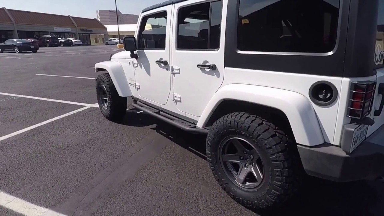 Can 33 inch tires fit on stock Jeep Wrangler? - YouTube