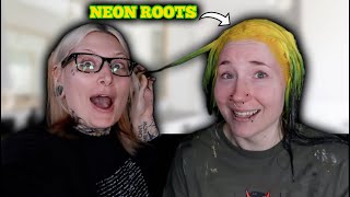 Hair Tranformation! Neon Yellow Roots | VLOGMAS DAY 16