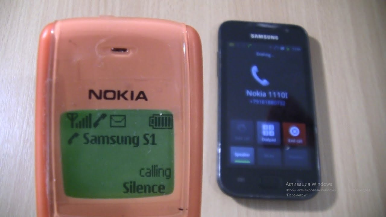 Incoming call & Outgoing call at the Same time Samsung Galaxy S1+Nokia 1110i Orange