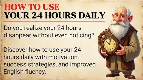 How To Use Your 24 Hours Daily | Graded Reader | Improve Your English Fluency
