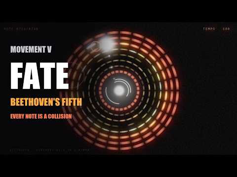 Beethoven's Fifth, but every note is a real collision