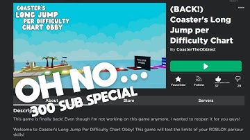 Revisting My FIRST Difficulty Chart Obby... (300 Subs Special)