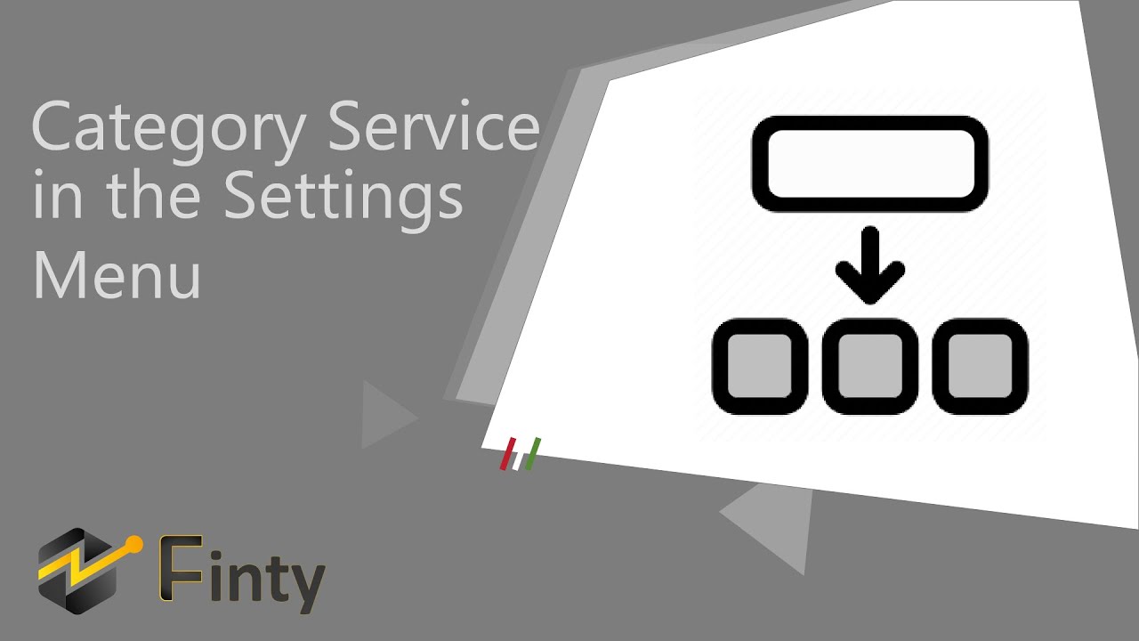 Category Service in the Settings Menu