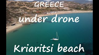 Kriaritsi beach, end of summer, with DJI Mini2 @4K (GREECE under drone)(052) #visitgreece