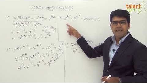 Surds and Indices: Problems and Examples | Surds and Indices Advanced Example 1 to 4 | TalentSprint
