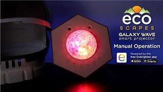 70643: EcoScapes Galaxy Wave Smart Projector - Manual Operation