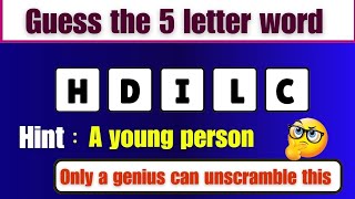 Guess the 5 letter Scrambled word 🧩🤔|unscramble challenge|Word mystery