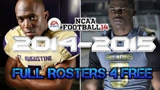 NCAA 14 2014-2015 Rosters: Full Rosters 4 Free (PS3 & Xbox360)