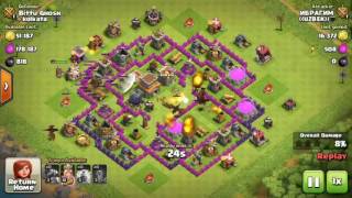 Clash of Clans BEST TH8 WAR BASE Anti DRAGON Trophy Base + Defense REPLAYS