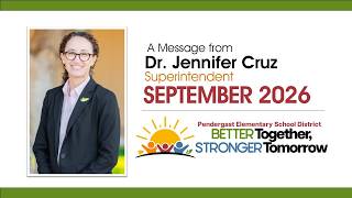 A Message from Dr. Jennifer Cruz - September 2026