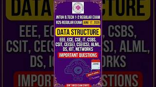 👉🏼JNTUH R25 Data Structures Important Questions 2026 | B.Tech 1-2 Exam Preparation👍🏼