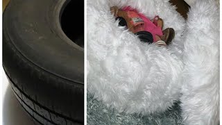 DIY 2019/STORAGE OTTOMAN/HOME FURNITURE FROM A RECYCLED TIRE|TIRE OTTOMAN|STORAGE DIY|