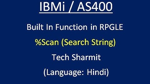 IBMi (AS400) - How  to search particular character in string using %scan built -in function in RPGLE