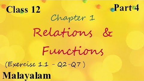 Plus Two|Maths||Relations and Functions|Exercise 1.1|Malayalam