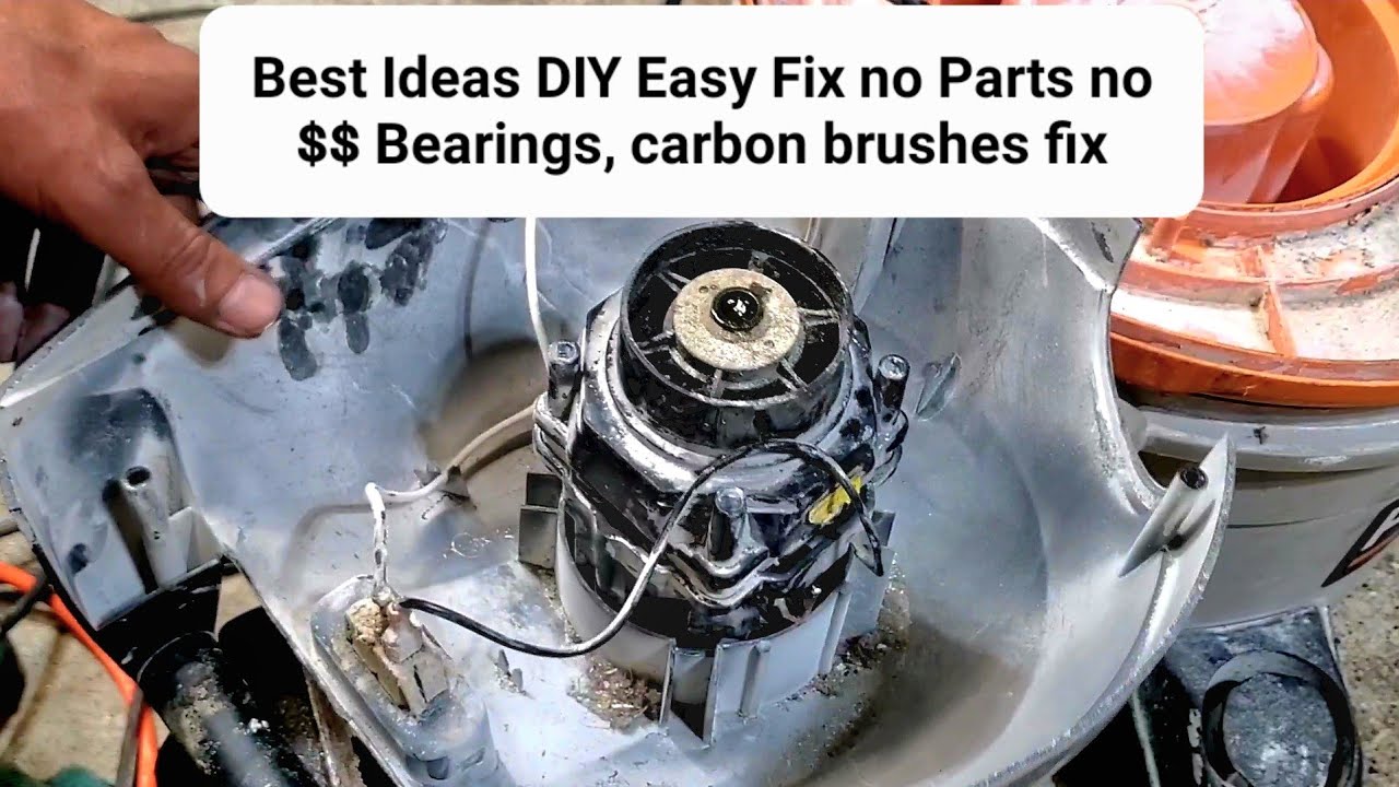 How To Fix Shop Vacuum No Power, DIY Carbon Brushes, Bearings Solved No Parts No YouTube