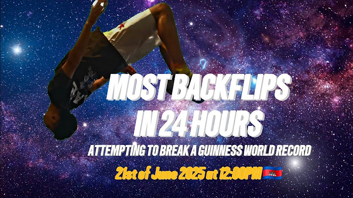 Attempting to break a Guinness World Record of the most backflips in 24 hours