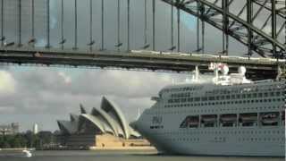 Sydney Harbor Bridge survives Cruise ship entry into port.