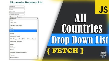All Countries Drop Down List | HTML Select Country Name