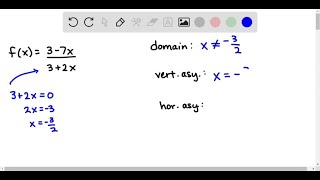 In Exercises 9 - 16, find the domain of the function and identify any vertical and horizontal asymp…