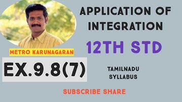 12th Std Maths Ex.9.8(7) Find the area of the region bounded by parabola y^2=x and the line y=x-2