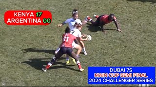 Kenya vs Argentina | Cup Semi Finals Dubai 7s Women | World Rugby HSBC Sevens Challenger Series 2024