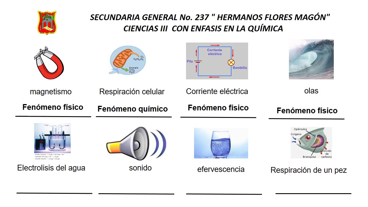 Fenomeno Fisico Y Quimico De La Materia Material Colección