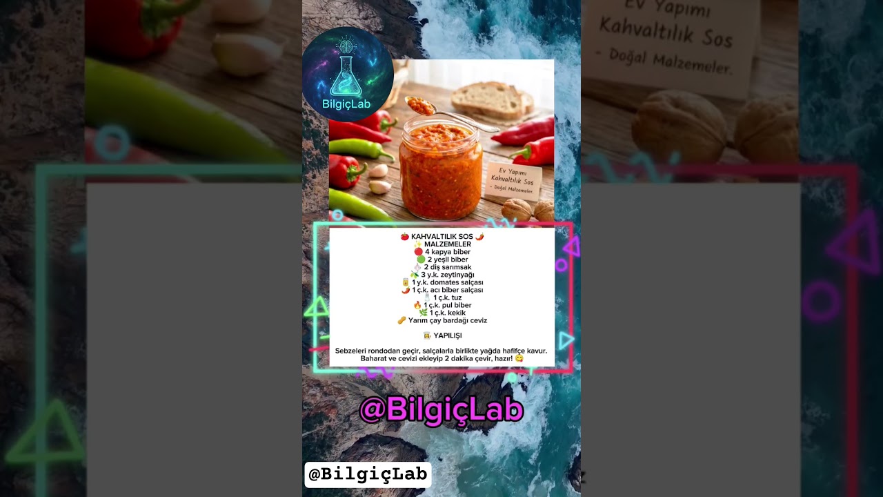 Kahvaltılarınıza lezzet katacak, pratik ve nefis ev yapımı kahvaltılık sos tarifi! 🍅🌶️