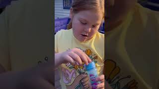 Bubble Lick Cotton Candy Flavored Bubbles- Yummy & Fun! #toyreview #kidinfluencer #fyp #bubbles