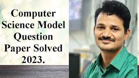 PUC II Year Computer Science Model Question 2023 Paper Solved