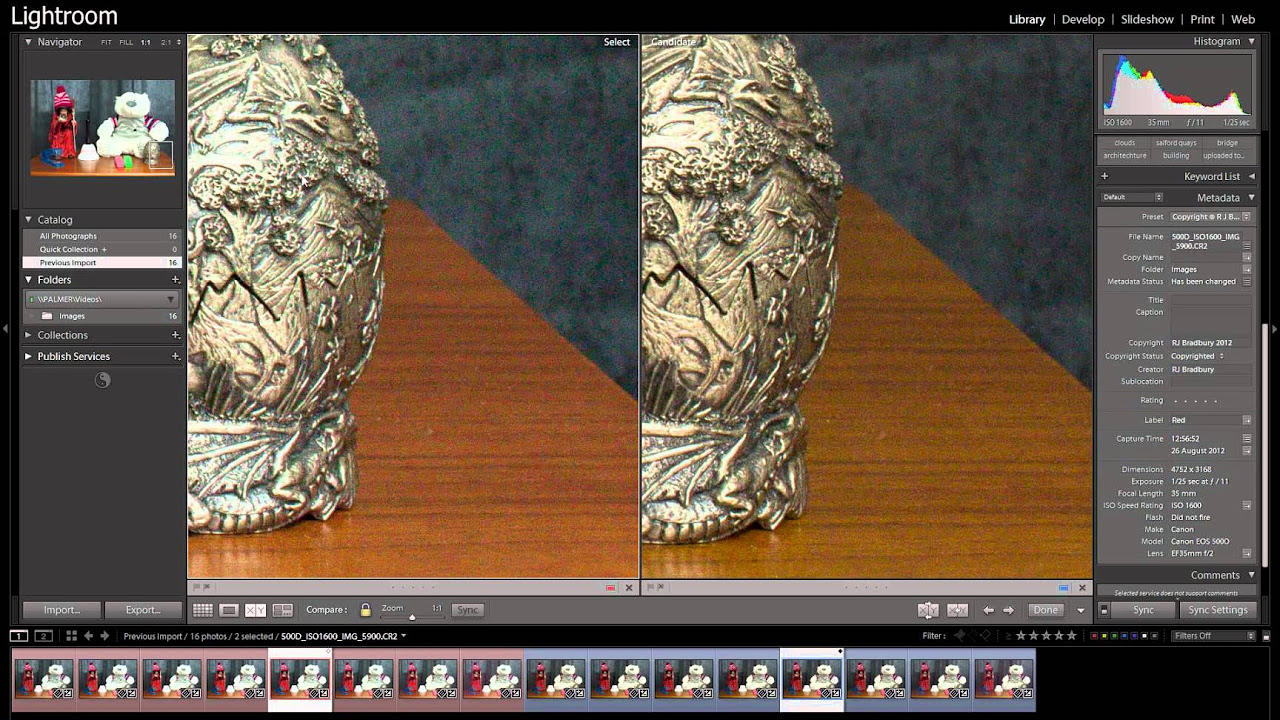 New Canon EOS 500D/T1i/KissX3 v 60D - ISO Tests/Comparison