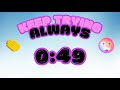 1 Minute Motivational Classroom Timer - Keep Trying, ALWAYS