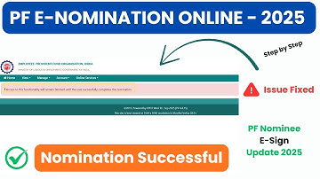Hoe u online een genomineerde aan uw PF-account kunt toevoegen | PF-nominatieproces in het EPFO-p...