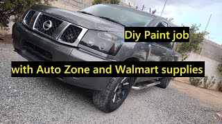 Diy paint job with AutoZone spray paint on my 04 Nissan Titan