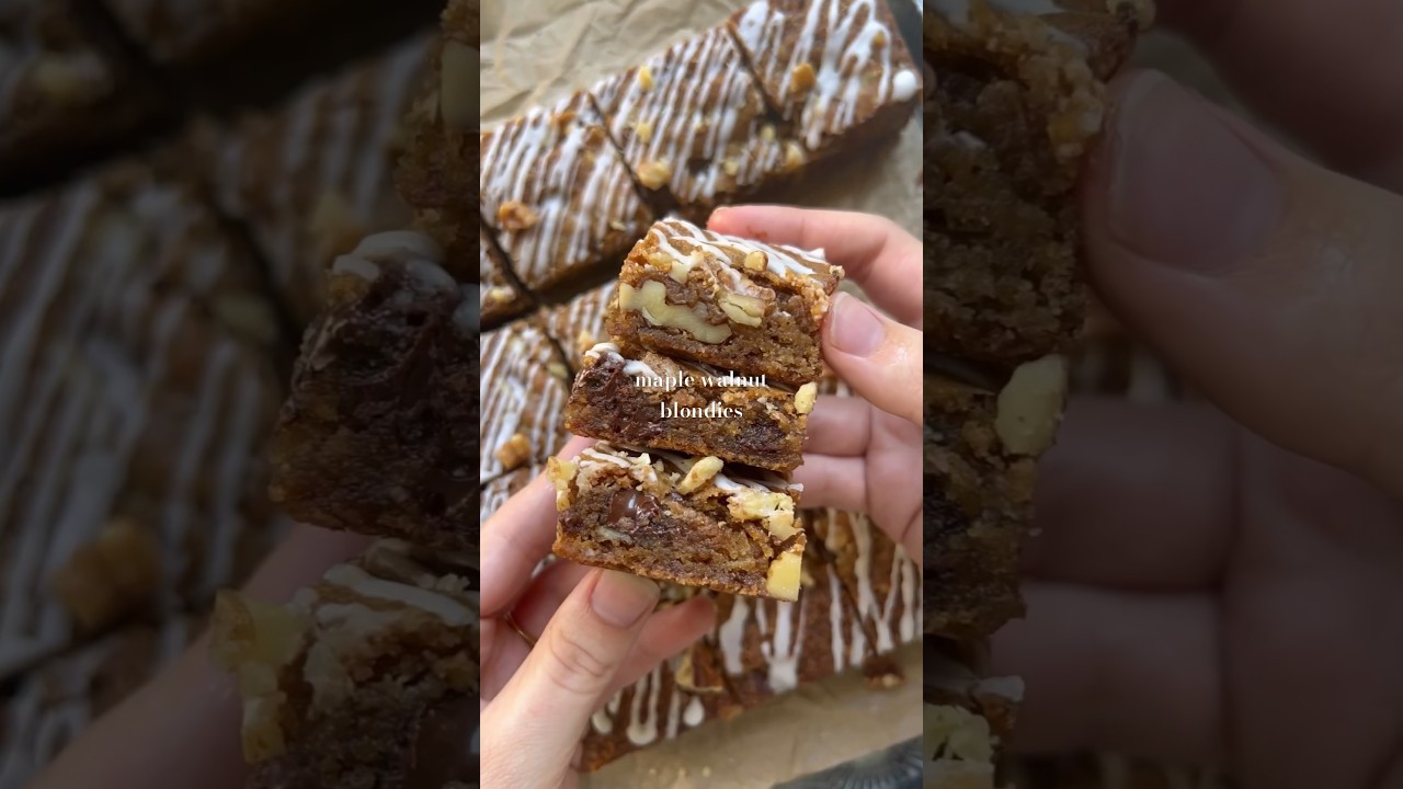 Maple walnut chewy blondie brownies!