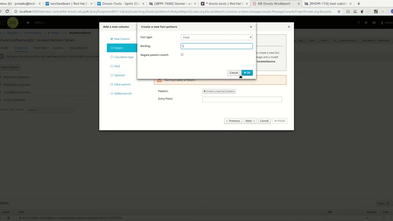 Drools 7.11.0.Final: Guided Decision Table and Formula Constraint - YouTube